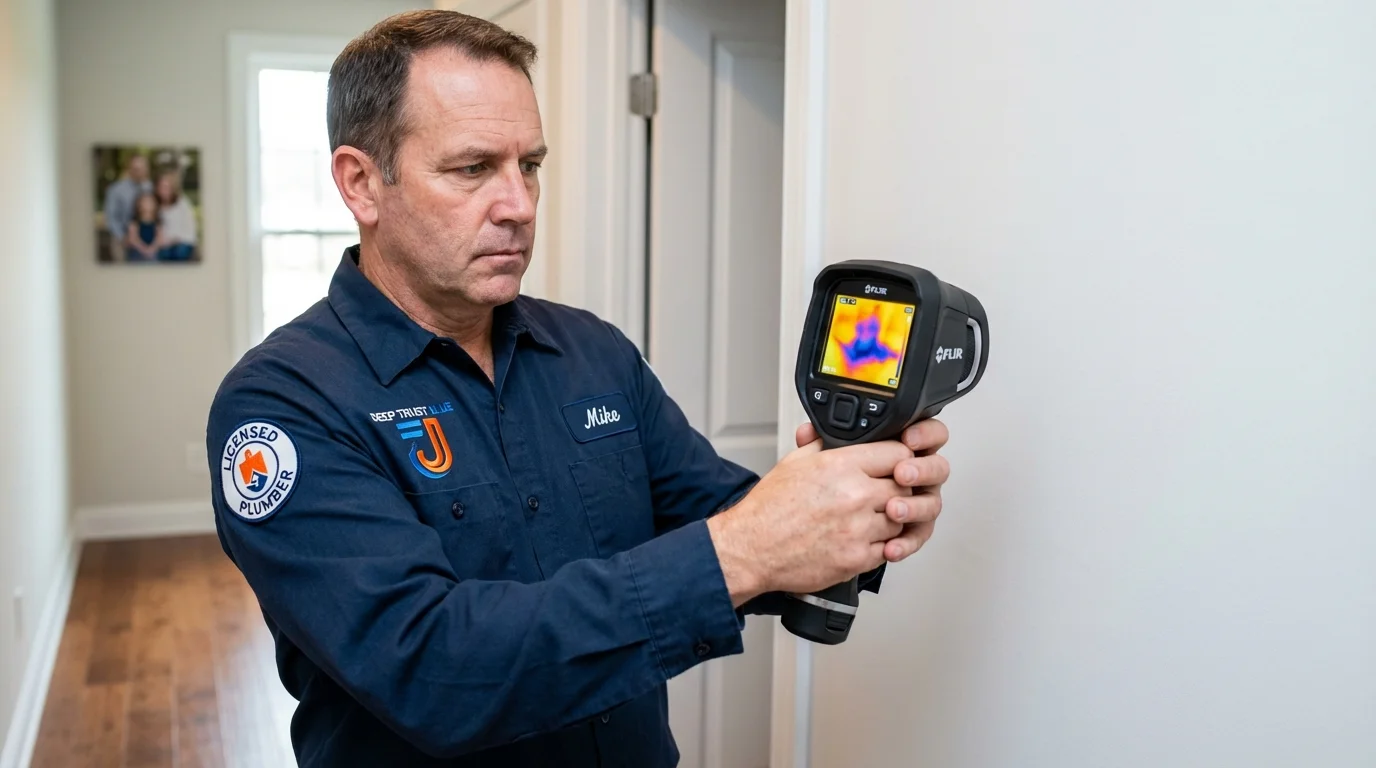 Thermal imaging leak detection by Johns Plumbing LLC in Sulphur
